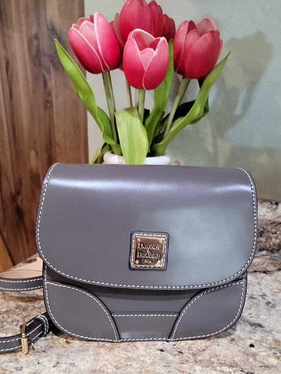 Dooney & Bourke Handbags - Dooney & Bourke Emerson Smooth Leather Saddle /Crossbody Bag – Taupe